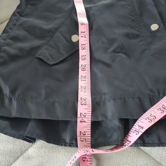 Zara Basic Parka Jacket Black Water Resistant Hooded S - Picture 10 of 13